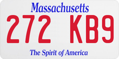 MA license plate 272KB9