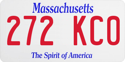 MA license plate 272KC0