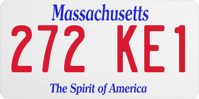 MA license plate 272KE1