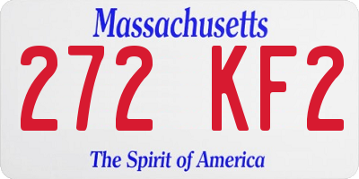 MA license plate 272KF2