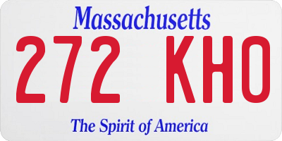 MA license plate 272KH0