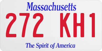 MA license plate 272KH1