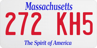 MA license plate 272KH5