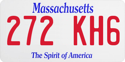 MA license plate 272KH6