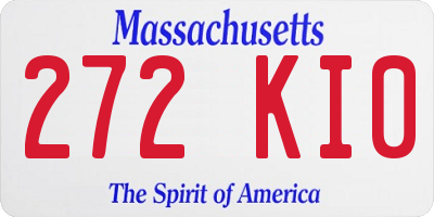 MA license plate 272KI0