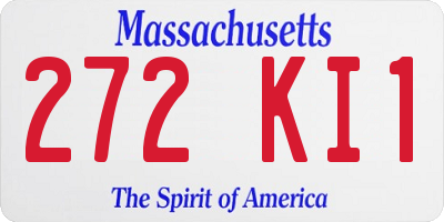 MA license plate 272KI1