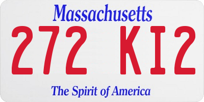 MA license plate 272KI2