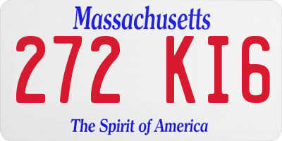 MA license plate 272KI6