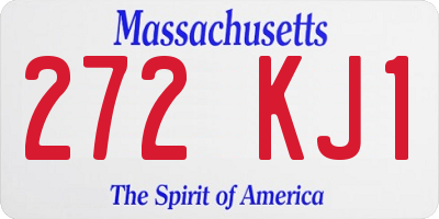 MA license plate 272KJ1