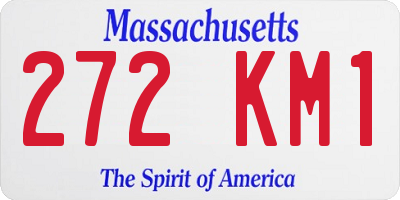 MA license plate 272KM1
