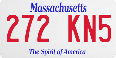 MA license plate 272KN5