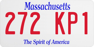 MA license plate 272KP1