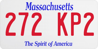 MA license plate 272KP2