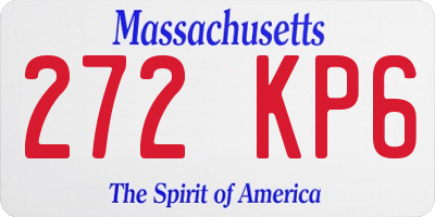 MA license plate 272KP6