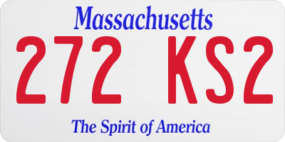 MA license plate 272KS2