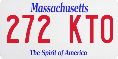 MA license plate 272KT0