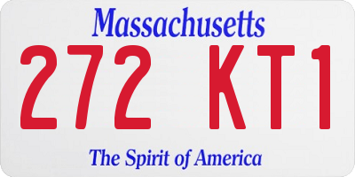 MA license plate 272KT1