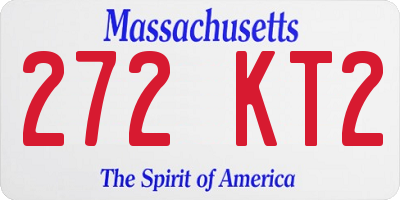 MA license plate 272KT2