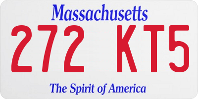 MA license plate 272KT5