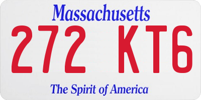 MA license plate 272KT6