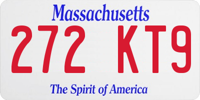 MA license plate 272KT9