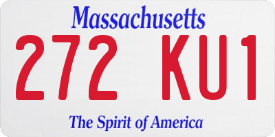 MA license plate 272KU1