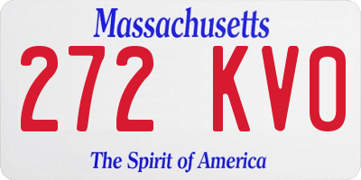 MA license plate 272KV0