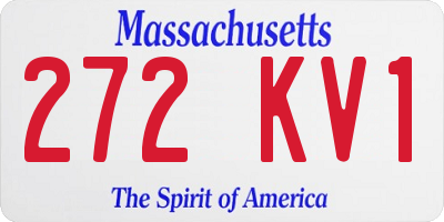 MA license plate 272KV1