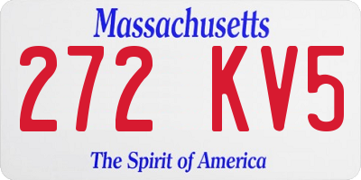 MA license plate 272KV5
