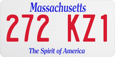 MA license plate 272KZ1
