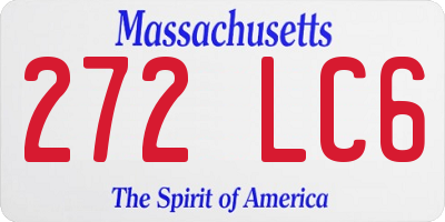 MA license plate 272LC6