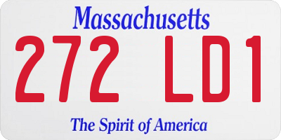 MA license plate 272LD1