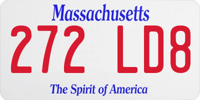 MA license plate 272LD8