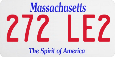MA license plate 272LE2