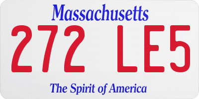 MA license plate 272LE5