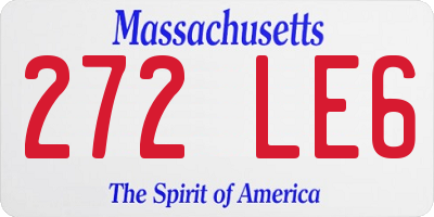 MA license plate 272LE6
