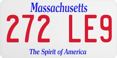 MA license plate 272LE9