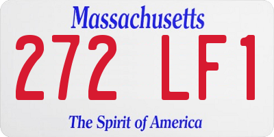 MA license plate 272LF1