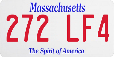 MA license plate 272LF4