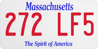 MA license plate 272LF5