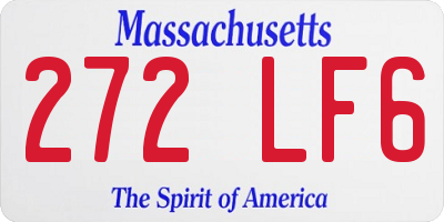 MA license plate 272LF6