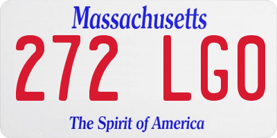 MA license plate 272LG0