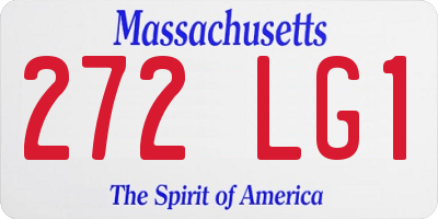MA license plate 272LG1