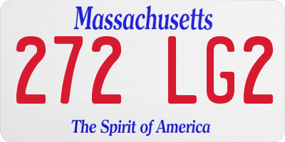 MA license plate 272LG2