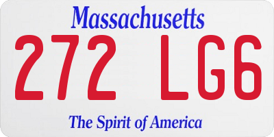 MA license plate 272LG6