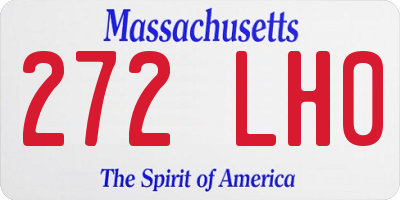 MA license plate 272LH0