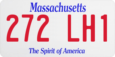 MA license plate 272LH1