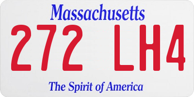 MA license plate 272LH4