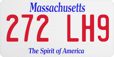 MA license plate 272LH9