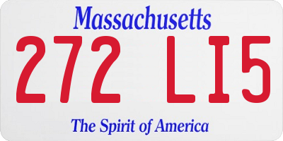 MA license plate 272LI5